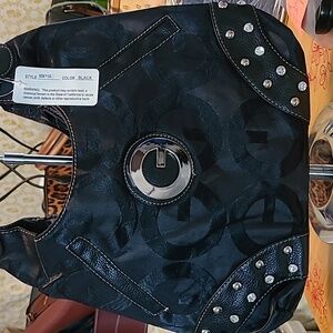 Black 3 section handbag